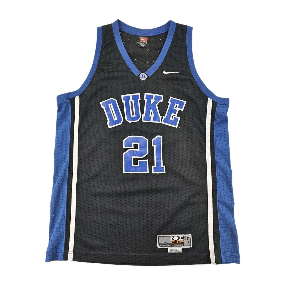 Vtg 90s Nike Elite Duke Blue Devils Men's Basketball Jersey 21 L +2 Team Apparel